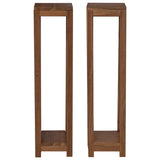 Plant Stand 2 pcs Natural 25 x 25 x 100 cm Solid Teak Wood 42026906