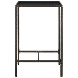 5 Piece Garden Bar Set Poly Rattan Brown 3064839