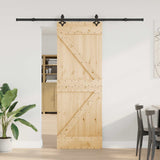 Sliding Door NARVIK Natural and Black 70 x 210 cm 3445233