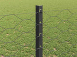 Welded Wire Fence 10 x 1.2 m PVC-Coated Steel Grey Mesh 3336828