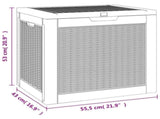 Garden Storage Box Light Brown 55.5x43x53 cm Polypropylene 364179