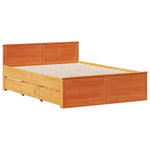 Bookcase Bed without Mattress Wax Brown 160x200 cm Solid Wood Pine 3308917