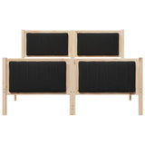 Bed frame Brown and black 140 x 200 cm Solid pine wood 3394320