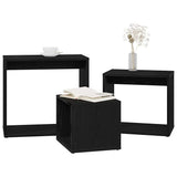 Nesting Table 3 pcs Black Oak Engineered Wood 862675