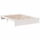 Bookcase Bed without Mattress White 150x200 cm Solid Wood Pine 3324351