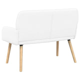2 Seater Sofa with Solid Wood Legs 2-Seater White Linen Fabric 42051040