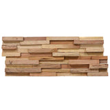 3D Wall Cladding Panels 10 pcs 1.08 m Solid Teak Wood 326178