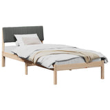 Bed frame Brown and dark grey 90 x 200 cm Solid pine wood 878705