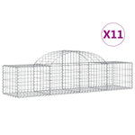 Arched Gabion Baskets 11 pcs 200x50x40/60 cm Galvanised Iron 3146266