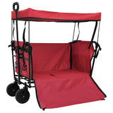 Folding Hand Trolley Red 105 x 56.5 x 116 cm Oxford Cloth 42020665