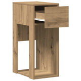 ZNTS Computer Tower Stand with Drawer Artisan Oak 30x44x74 cm 858739