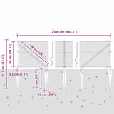 Welded Wire Fence with Spikes 25 x 0.8 m 3353231