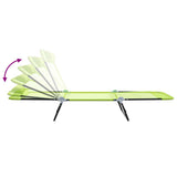 Folding Sun Lounger Folding Green 182 x 55 x 85.5 cm Textilene 42003155