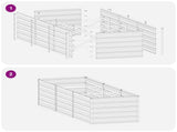 Raised Garden Bed Green 240 x 80 x 55 cm cold-rolled steeel 8006408