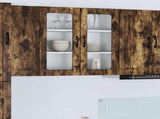 Wall Glass Cabinet PORTO Smoked Oak 80 x 31 x 80 cm 885420