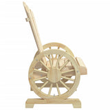 Garden Adirondack Chair Natural Wood Solid Fir Wood Standard 365089