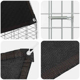 Rabbit Cage Silver 200 x 100 x 210 cm Galvanised Steel 42019246