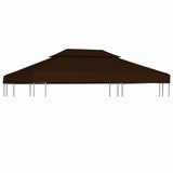 46617 2-Tier Gazebo Top Cover 310 g/m 4x3 m Brown