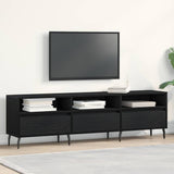 TV Cabinet Black Oak 150 x 30 x 44.5 cm Engineered Wood 862879