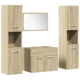 4 Piece Bathroom Furniture Set Sonoma Oak Engineered Wood 3324999