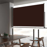 Patio Retractable Side Awning 160x300 cm Brown 48349