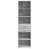 Highboard Grey Sonoma 50x42.5x185 cm Engineered Wood 3281460