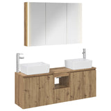 Bathroom Cabinet Set 4 pcs Artisan Oak Engineered Wood 3406430