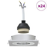 Spotlight 24 pcs Silver 9 x 9 x 2 cm Aluminium 4108157