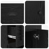 Side Cabinet Black Oak 40 x 50 x 75 cm Engineered Wood 881449