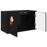 Wall-mounted TV Cabinet BREMEN 69 x 33 x 40 cm Black Oak 8007146