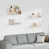Floating Wall Shelves 4 pcs White 80x23.5x3.8 cm MDF 323816