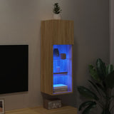 TV Cabinet with LED Lights Sonoma Oak 30.5x30x90 cm 837005