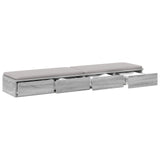 ZNTS Bed Drawers Grey Sonoma 140x36,5x16,5 cm Engineered Wood 866952