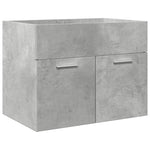 ZNTS 3 Piece Bathroom Furniture Set Concrete Grey Engineered Wood 3324871