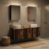 Bathroom Cabinet Set 5 pcs Old Wood Engineered Wood 3406517
