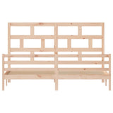 3101303 Bed Frame without Mattress Solid Wood 200x200 cm
