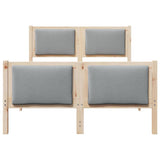Bed Frame with Headboard Light Grey 120 x 200 cm Fabric 878329