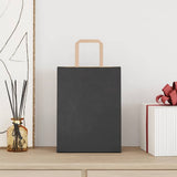 Paper Bags 250 pcs with Handles Black 21x11x28 cm 4101867