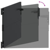 Garden Gate with Lock Black 85 x 100 cm Powder-coated steel 42015879