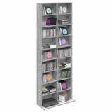 CD Cabinet Grey Sonoma 65 x 23.5 x 175 cm Engineered Wood 8012663