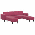 Sofa Set 3 pcs Wine red Velvet 3335126
