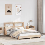 Bed Frame without Mattress 150x200 cm King Size Solid Wood Pine 3306417