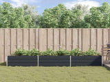 Planter Anthracite 290 x 100 x 45 cm Galvanised Steel 42018221