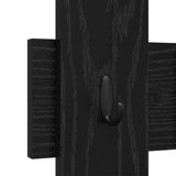 Wall-Mounted Coat Rack Black Oak 60 x 3 x 82 cm Engineered wood 874476
