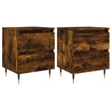 Bedside Cabinets 2 pcs Smoked Oak 40x35x50 cm Engineered Wood 826871