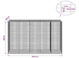 Gabion with 3.5 mm Wire and 5x2.5 cm Mesh 250x100x200 cm 3461999
