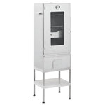 BBQ Oven Smoker with Table Galvanised Steel 3187616