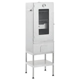 BBQ Oven Smoker with Table Galvanised Steel 3187616