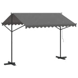 Free Standing Awning Grey 3 x 3 m Polyester 42033631