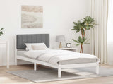 Bed Frame with Upholstered Headboard Light Grey 80 x 200 cm 878083